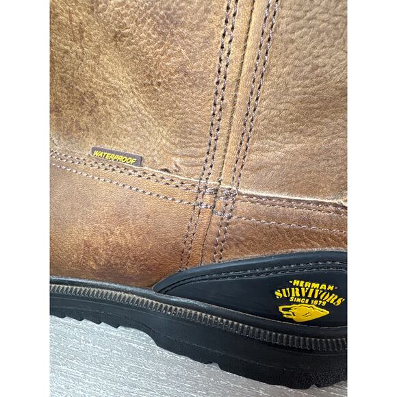 Herman Survivors Mens Work Boots Size 14 Waterproof Steel Toe Brown Leather - Picture 4 of 10